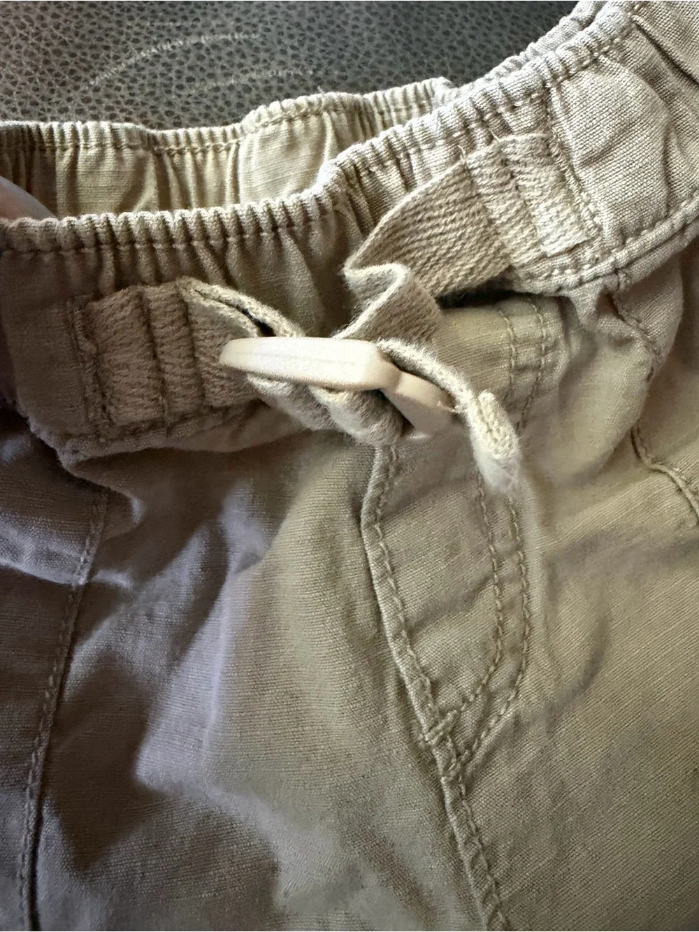 Carter's Neutral Beige Elastic-Waist Bermuda Shorts 18m Khaki